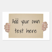 Sticker Rectangulaire Panneau de protestation personnalisable en carton (Devant)