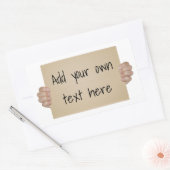 Sticker Rectangulaire Panneau de protestation personnalisable en carton (Enveloppe)