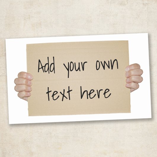 Sticker Rectangulaire Panneau de protestation personnalisable en carton