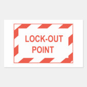 Sticker Rectangulaire Panneau de sécurité point de condamnation (Devant)