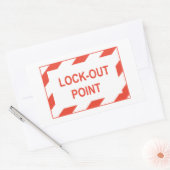 Sticker Rectangulaire Panneau de sécurité point de condamnation (Enveloppe)