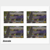 Sticker Rectangulaire Panneau de signalisation Rum Point Grand Cayman (Feuille)