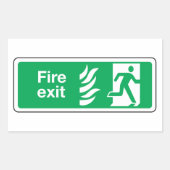 Sticker Rectangulaire Panneau de sortie incendie (Devant)