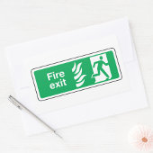 Sticker Rectangulaire Panneau de sortie incendie