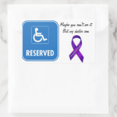 Sticker Rectangulaire Panneau de stationnement pour Handicap (Sac)