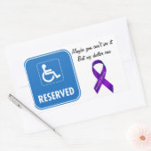 Sticker Rectangulaire Panneau de stationnement pour Handicap (Enveloppe)