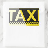 Sticker Rectangulaire Panneau de taxi (Sac)
