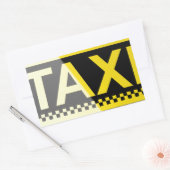 Sticker Rectangulaire Panneau de taxi (Enveloppe)