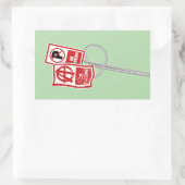 Sticker Rectangulaire Panneau d'interdiction de stationner anarchique (Sac)