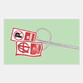 Sticker Rectangulaire Panneau d'interdiction de stationner anarchique (Devant)