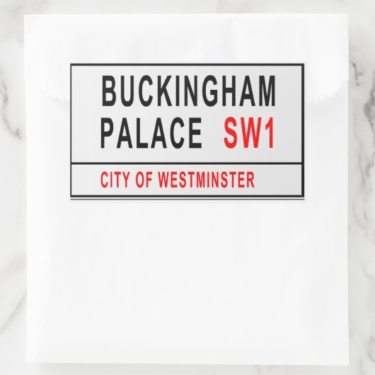 Sticker Rectangulaire Panneau Londres Style ancien (Sac)