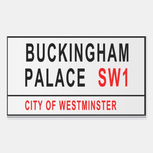 Sticker Rectangulaire Panneau Londres Style ancien (Devant)