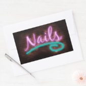 Sticker Rectangulaire Panneau Neon Nails (Enveloppe)