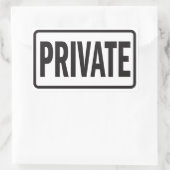 Sticker Rectangulaire Panneau privé pour bureau (Sac)