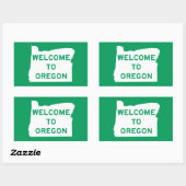 Sticker Rectangulaire Panneau routier Oregon - USA (Feuille)