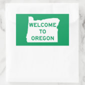 Sticker Rectangulaire Panneau routier Oregon - USA (Sac)