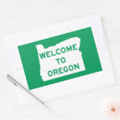 Sticker Rectangulaire Panneau routier Oregon - USA (Enveloppe)