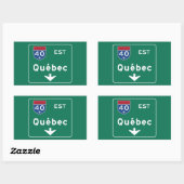 Sticker Rectangulaire Panneau routier Québec-Canada (Feuille)