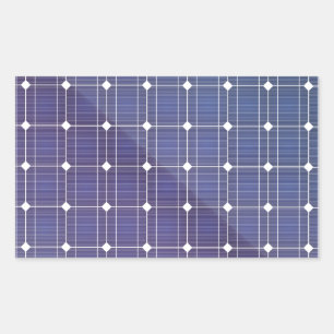 Sticker Rectangulaire Panneau solaire en blanc