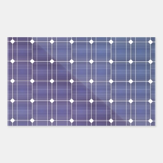 Sticker Rectangulaire Panneau solaire en blanc (Devant)