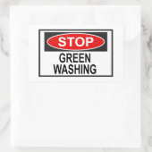 Sticker Rectangulaire Panneau Stop Greenwash (1) (Sac)