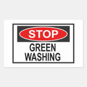 Sticker Rectangulaire Panneau Stop Greenwash (1) (Devant)