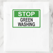 Sticker Rectangulaire Panneau Stop Greenwash T-Shirt (Sac)