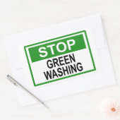 Sticker Rectangulaire Panneau Stop Greenwash T-Shirt (Enveloppe)