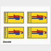 Sticker Rectangulaire Panneau thaïlandais ⚠ toilettes Ladyboy ⚠ (Feuille)