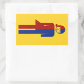 Sticker Rectangulaire Panneau thaïlandais ⚠ toilettes Ladyboy ⚠ (Sac)