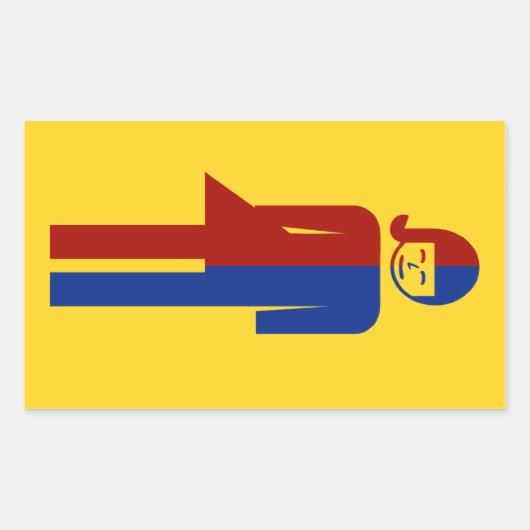 Sticker Rectangulaire Panneau thaïlandais ⚠ toilettes Ladyboy ⚠ (Devant)