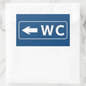 Sticker Rectangulaire Panneau toilette WC (Sac)