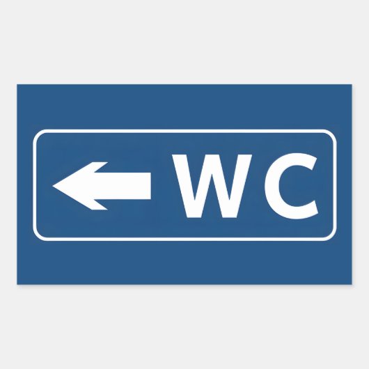 Sticker Rectangulaire Panneau toilette WC (Devant)