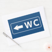 Sticker Rectangulaire Panneau toilette WC (Enveloppe)