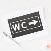 Sticker Rectangulaire Panneau toilette WC (Enveloppe)