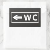 Sticker Rectangulaire Panneau toilette WC (Sac)
