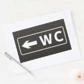 Sticker Rectangulaire Panneau toilette WC (Enveloppe)