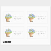 Sticker Rectangulaire Panneaux aquarelle pointillés (Feuille)