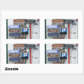 Sticker Rectangulaire Panneaux de rue irlandais (Feuille)