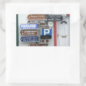 Sticker Rectangulaire Panneaux de rue irlandais (Sac)