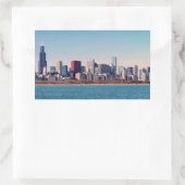 Sticker Rectangulaire Panorama de l'horizon de Chicago (Sac)