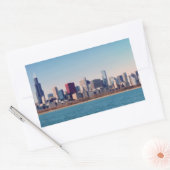 Sticker Rectangulaire Panorama de l'horizon de Chicago (Enveloppe)