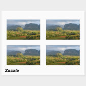 Sticker Rectangulaire Panoramic valley landscape, Cuba (Feuille)