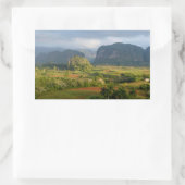Sticker Rectangulaire Panoramic valley landscape, Cuba (Sac)