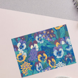 Sticker Rectangulaire Pansies