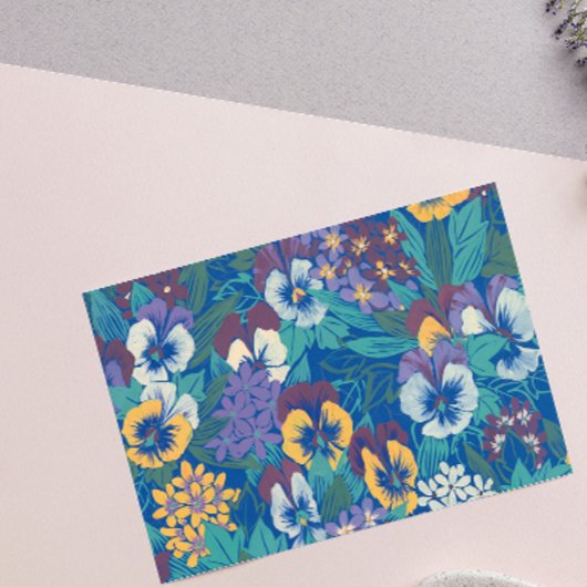 Sticker Rectangulaire Pansies