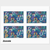 Sticker Rectangulaire Pansies (Feuille)