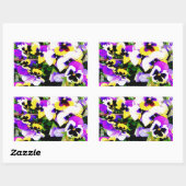 Sticker Rectangulaire pansy flowers (Feuille)