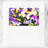 Sticker Rectangulaire pansy flowers (Sac)