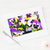 Sticker Rectangulaire pansy flowers (Enveloppe)